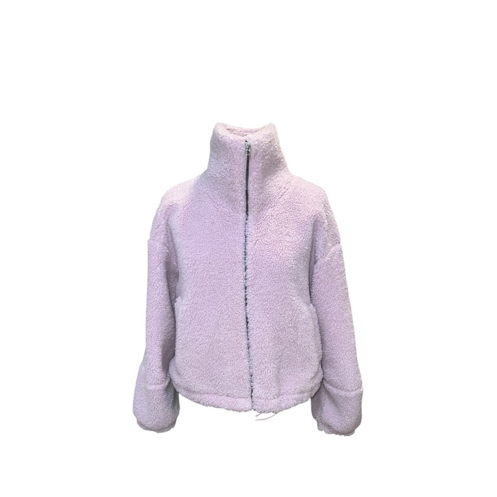 💗 𝐋𝐔𝐋𝐔𝐋𝐄𝐌𝐎𝐍 Pink Peony Sherpa Jacket + Cap Set (Size 8) - Picture 2 of 13